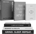 Decorative Coffee Table Books Set of 3 Black & White Design Books with Removable Covers and Real Blank Pages for Modern Home Decor, Shelf Styling and Aesthetic Interiors