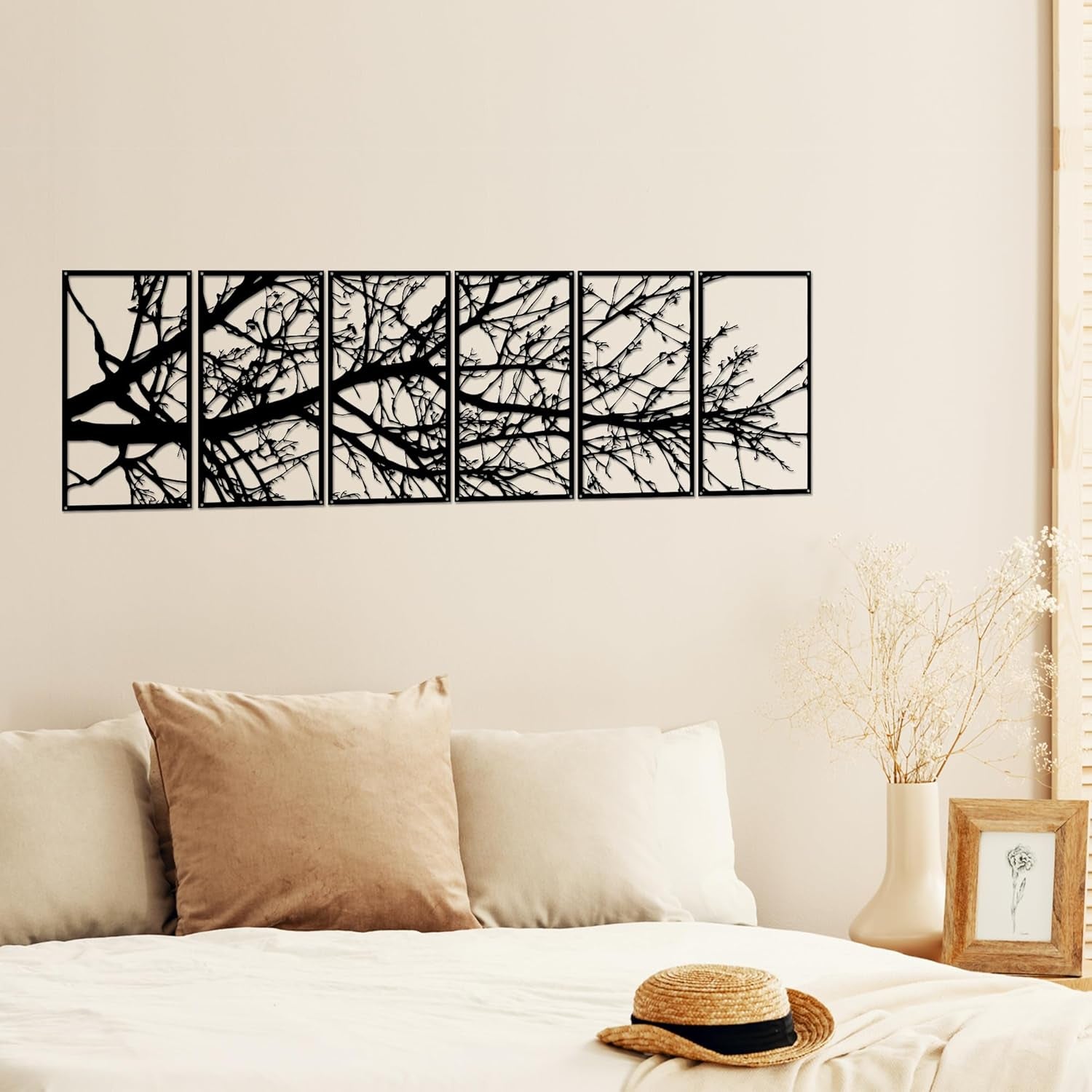 Large Metal Wall Art Sculpture,Tree of Life Design,Rust-Resistant Indoor/Outdoor Wall Decor for Living Room,Bedroom,Hallway,Modern Home Decor