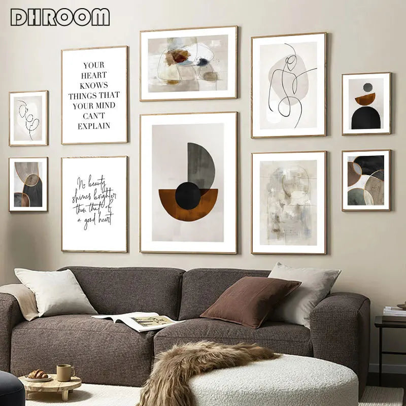 Abstract Geometry Poster Wall Art Nordic Canvas Print Minimalist Art Painting Line Drawing Wall Picture Modern Home Decor
