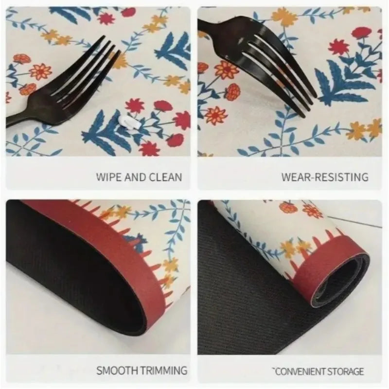 Marble Texture Kitchen Drying Mat Non-Slip Heat Resistant Countertop Pad Modern Home Decor Sink Mat for Dishes Glasses Cutlery