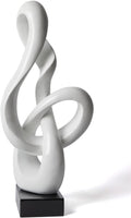Modern Home Decor Treble Clef Sculpture Piano Gift Art Music Statue for Bookshelf Desktop Office Table White 23 Inch