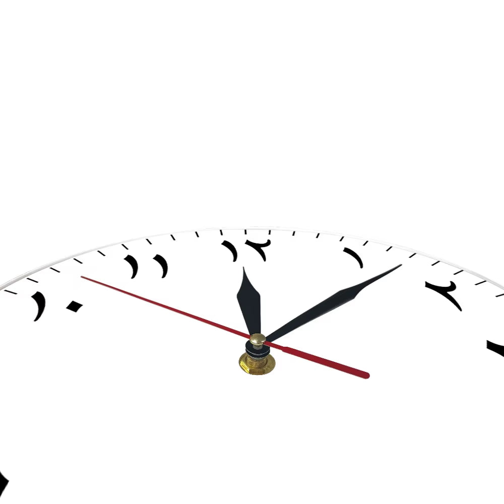 Arabic Numerals Silent Non-Ticking Wall Clock Iranian Modern Home Decor Arabic Numbers Hanging Wall Watch Housewarming Gifts