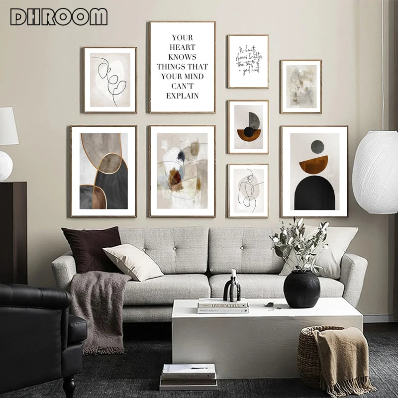 Abstract Geometry Poster Wall Art Nordic Canvas Print Minimalist Art Painting Line Drawing Wall Picture Modern Home Decor