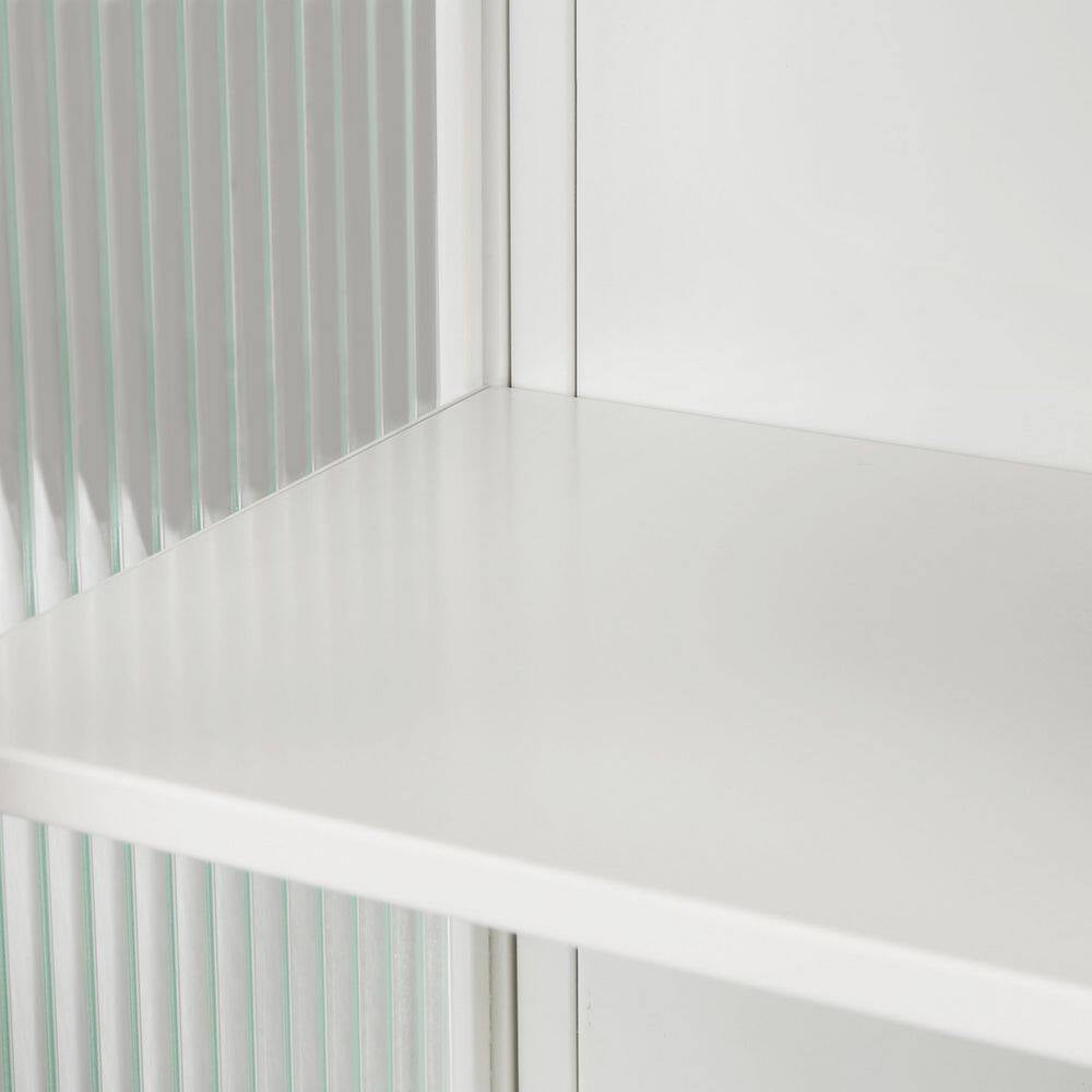 23.62 In. W X 27.56 In. H Rectangular White Metal Surface Mount Medicine Cabinet without Mirror, with Towel Rack