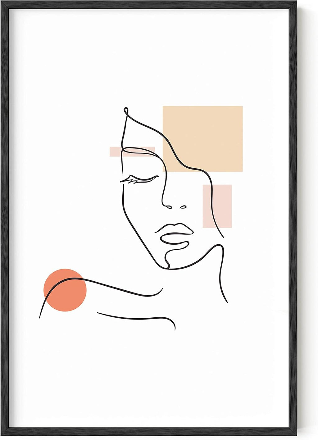 Minimalist Line Art Poster - Abstract Woman Sketch, Minimalist Wall Art, Modern Home Decor (Unframed, 24"X36")