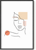Minimalist Line Art Poster - Abstract Woman Sketch, Minimalist Wall Art, Modern Home Decor (Unframed, 24"X36")