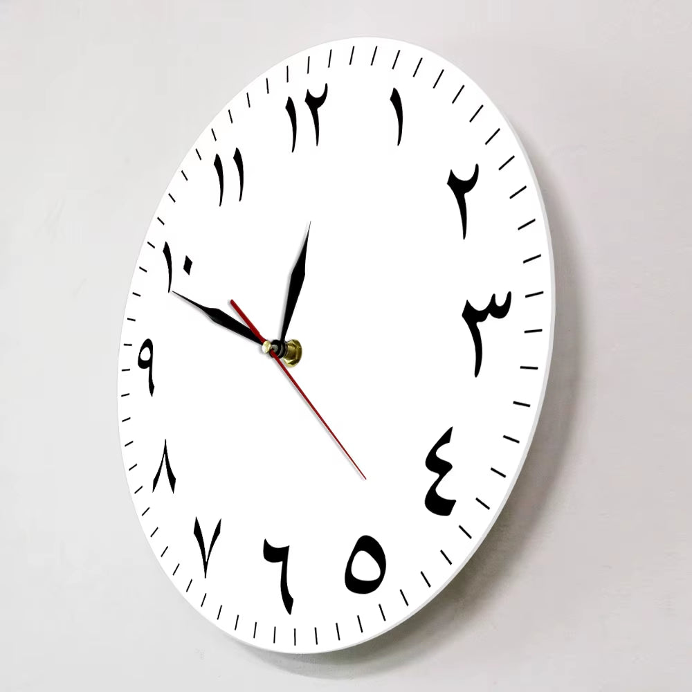 Arabic Numerals Silent Non-Ticking Wall Clock Iranian Modern Home Decor Arabic Numbers Hanging Wall Watch Housewarming Gifts