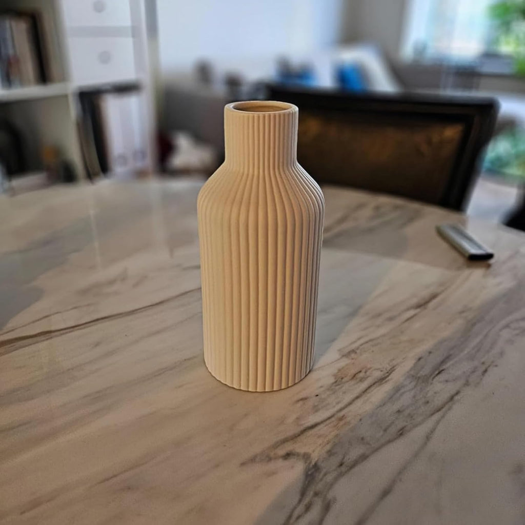Matte White Ceramic Flower Vase for Modern Home Decor and Centerpieces