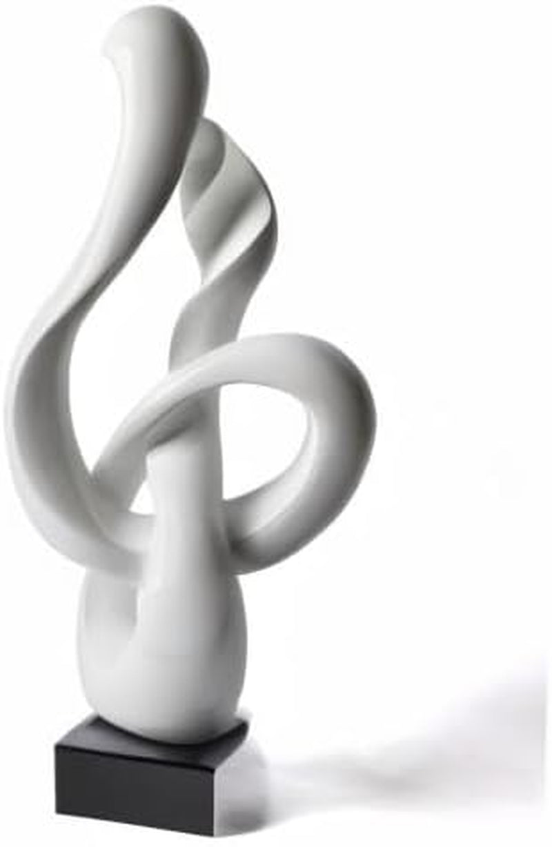 Modern Home Decor Treble Clef Sculpture Piano Gift Art Music Statue for Bookshelf Desktop Office Table White 23 Inch