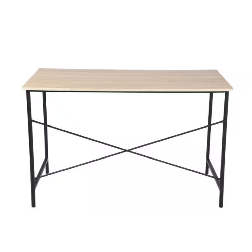 Amelia 48 In. Rectangular Oak Medium Density Fiberboard (MDF) Desk with Foot Railing