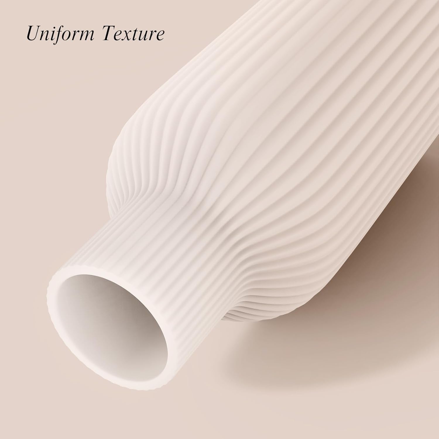 Matte White Ceramic Flower Vase for Modern Home Decor and Centerpieces