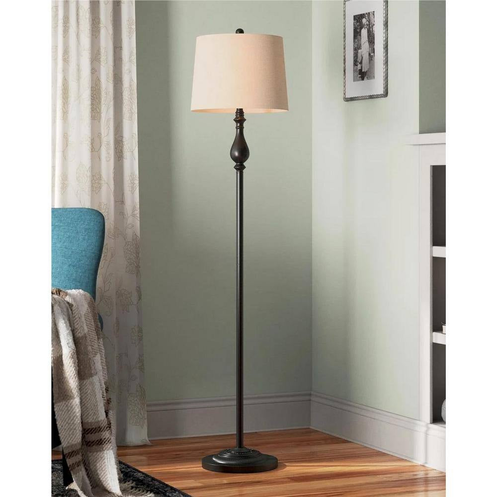 Chicago 62 .5 In. Black Traditional Dimmable 1 Light Metal Living Room Reading Standing up Standard Floor Lamp