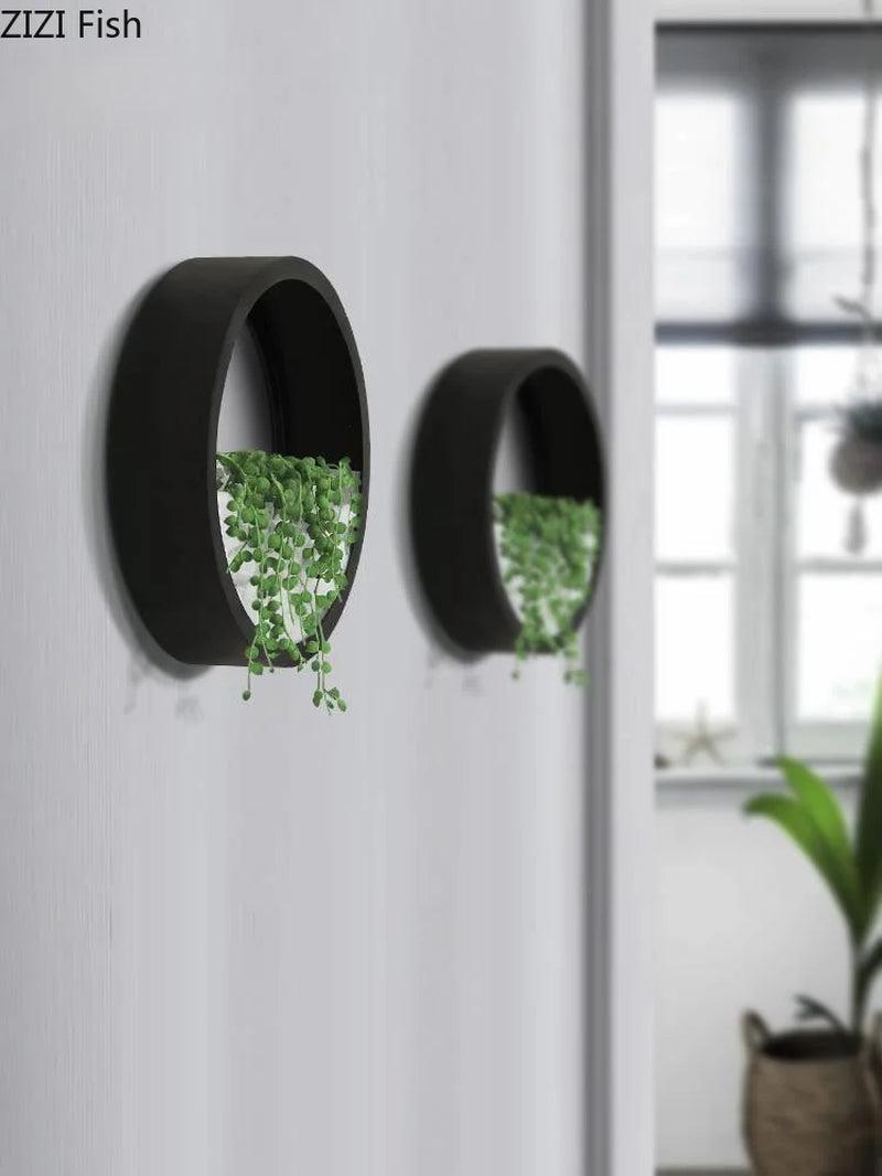 Metal round Wall Hanging Background Wall Decoration Storage Organization Geometry Children'S Room Modern Home Decoration Hanging