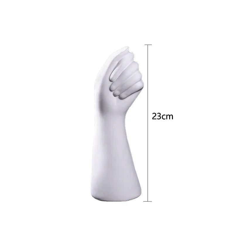 Ceramic Hand Vase Nordic Style Ceramics Vase Creative Plant Flower Vase Modern Home Office Decor Creative Floral Composition