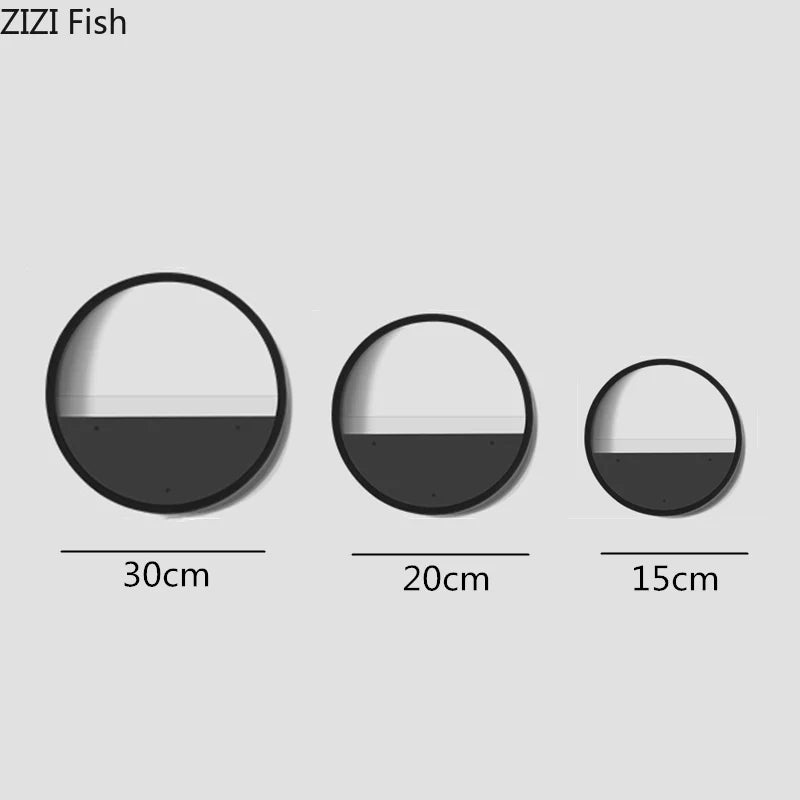 Metal round Wall Hanging Background Wall Decoration Storage Organization Geometry Children'S Room Modern Home Decoration Hanging