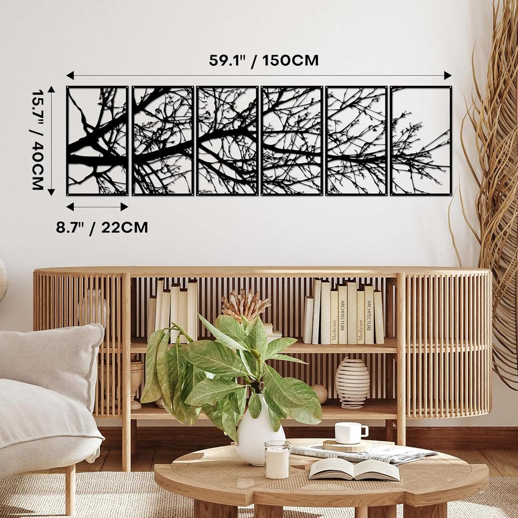 Large Metal Wall Art Sculpture,Tree of Life Design,Rust-Resistant Indoor/Outdoor Wall Decor for Living Room,Bedroom,Hallway,Modern Home Decor