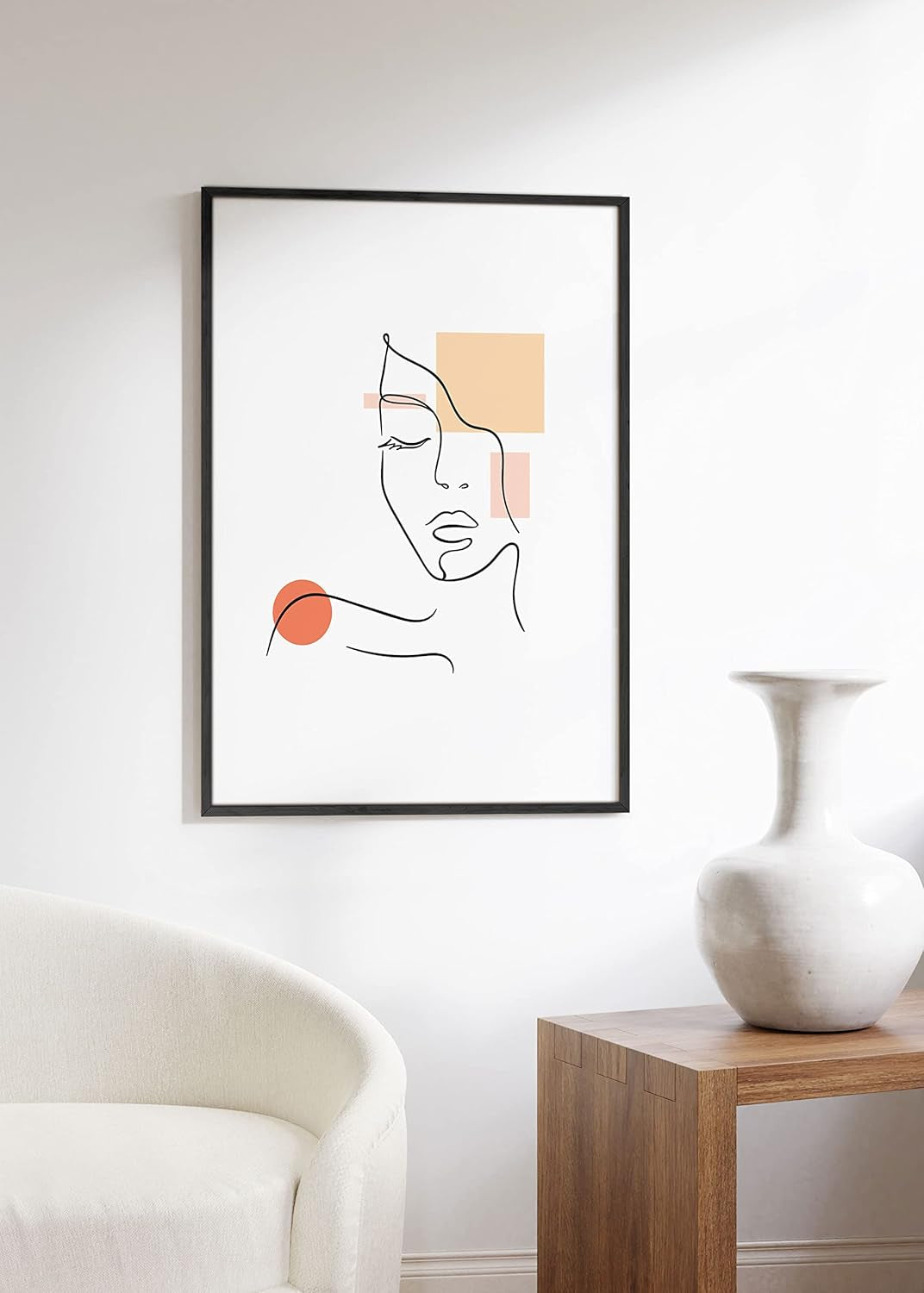 Minimalist Line Art Poster - Abstract Woman Sketch, Minimalist Wall Art, Modern Home Decor (Unframed, 24"X36")