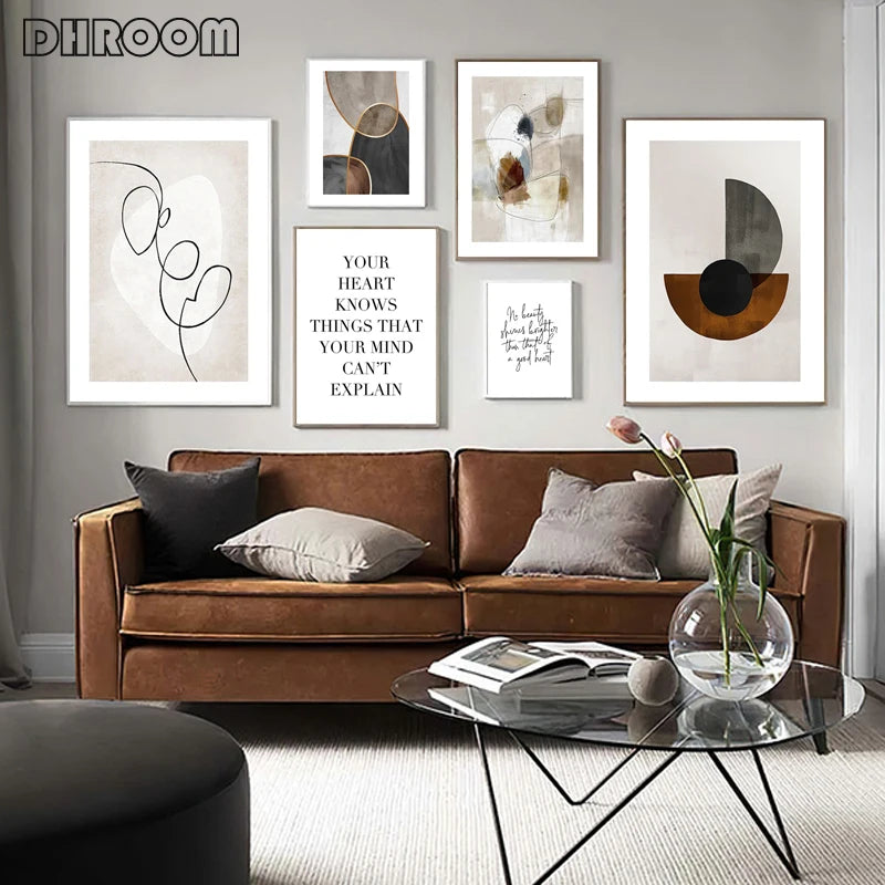 Abstract Geometry Poster Wall Art Nordic Canvas Print Minimalist Art Painting Line Drawing Wall Picture Modern Home Decor