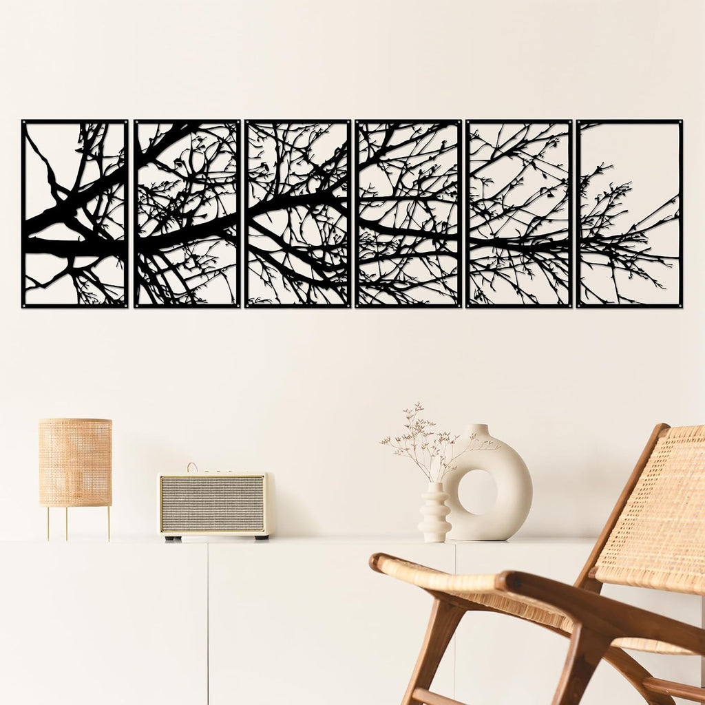 Large Metal Wall Art Sculpture,Tree of Life Design,Rust-Resistant Indoor/Outdoor Wall Decor for Living Room,Bedroom,Hallway,Modern Home Decor