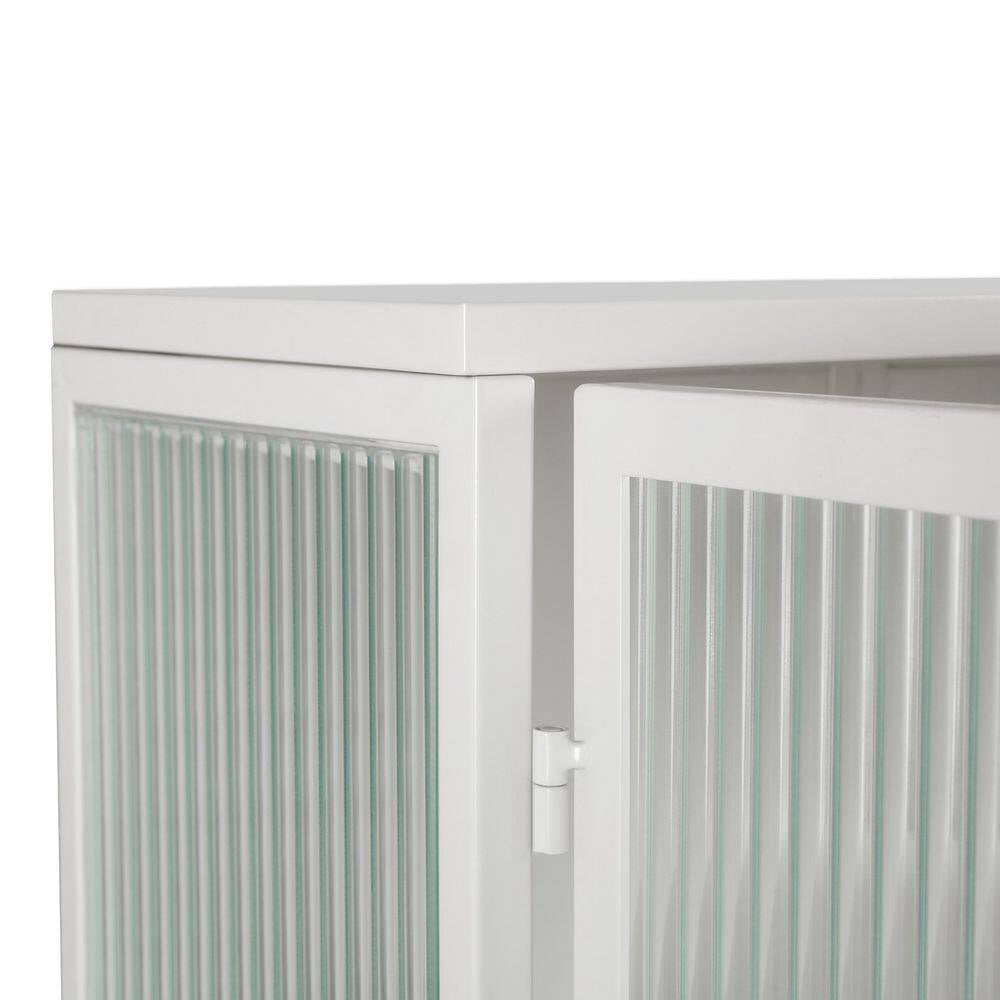 23.62 In. W X 27.56 In. H Rectangular White Metal Surface Mount Medicine Cabinet without Mirror, with Towel Rack