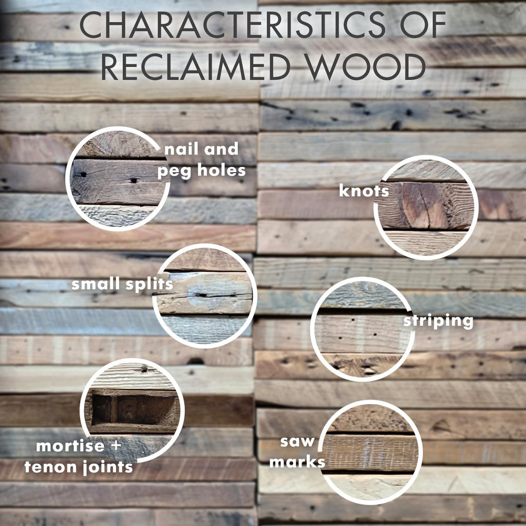 Reclaimed Barnwood Planks | Floating Shelves for Wall W/Flush Mount Shelf Bracket Set Included | Set of 2 (Natural, 48" X 4.5" X 2")