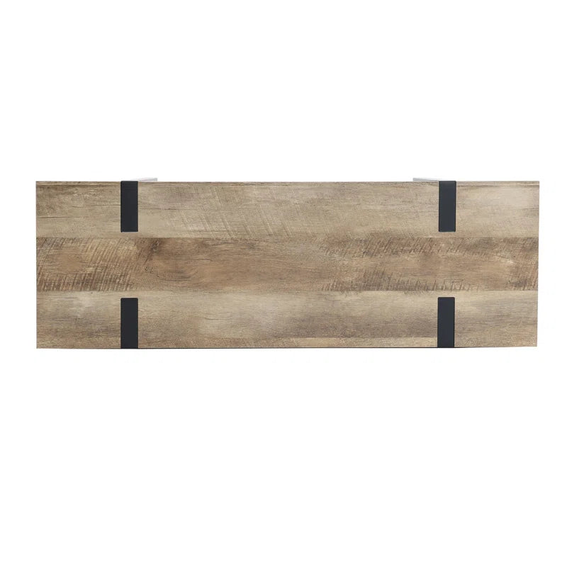 Teni 47.4'' Modern Console Table with Black Metal Legs