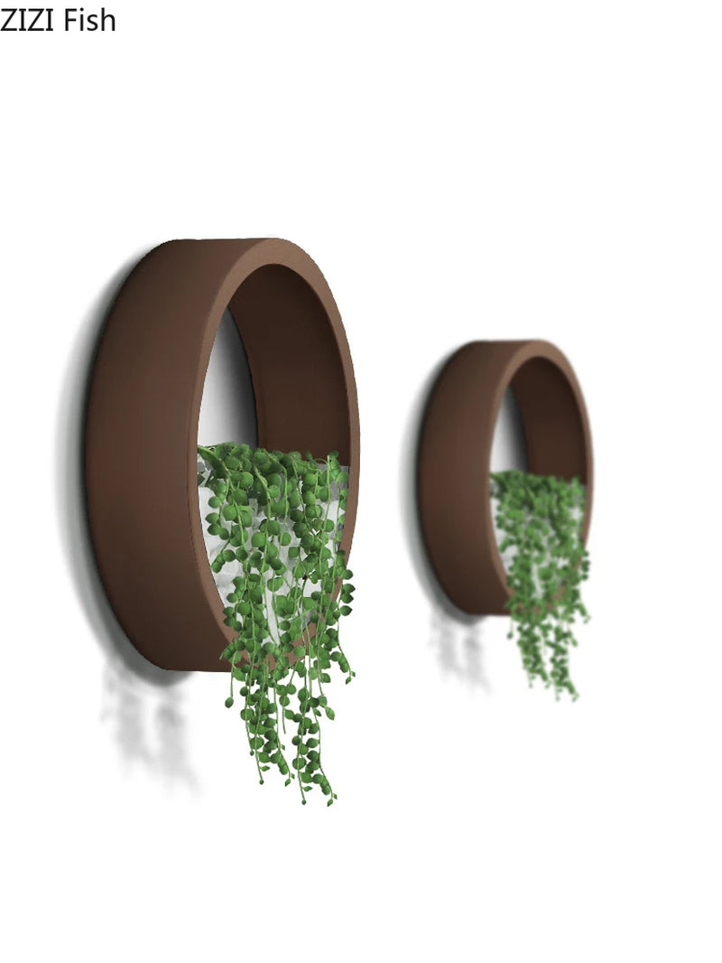 Metal round Wall Hanging Background Wall Decoration Storage Organization Geometry Children'S Room Modern Home Decoration Hanging