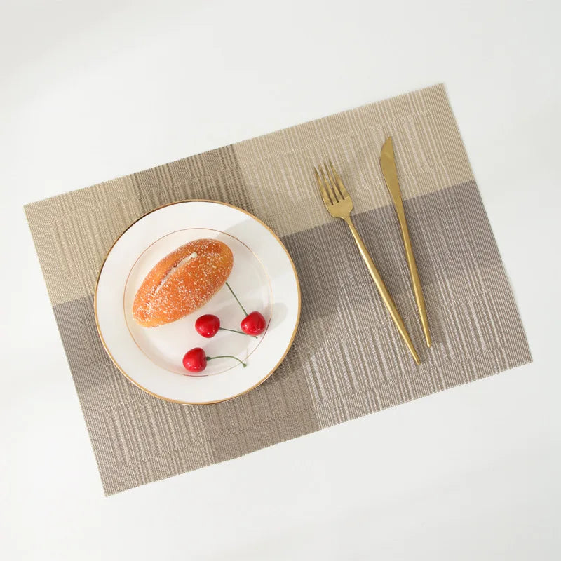 4/6Pcs Table Mat Set Non-Slip Bowl Pad Coaster Set Washable PVC Dining Table Placemats Modern Home Decoration Accessories